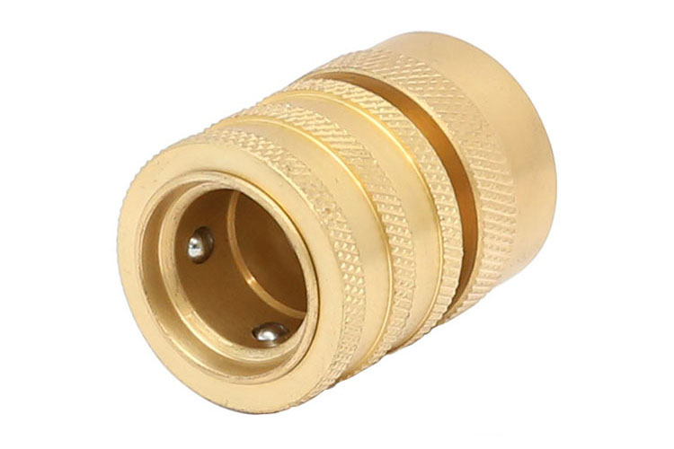 3/4 €Female ကြေးဝါ Quick Hose Connector with water stop